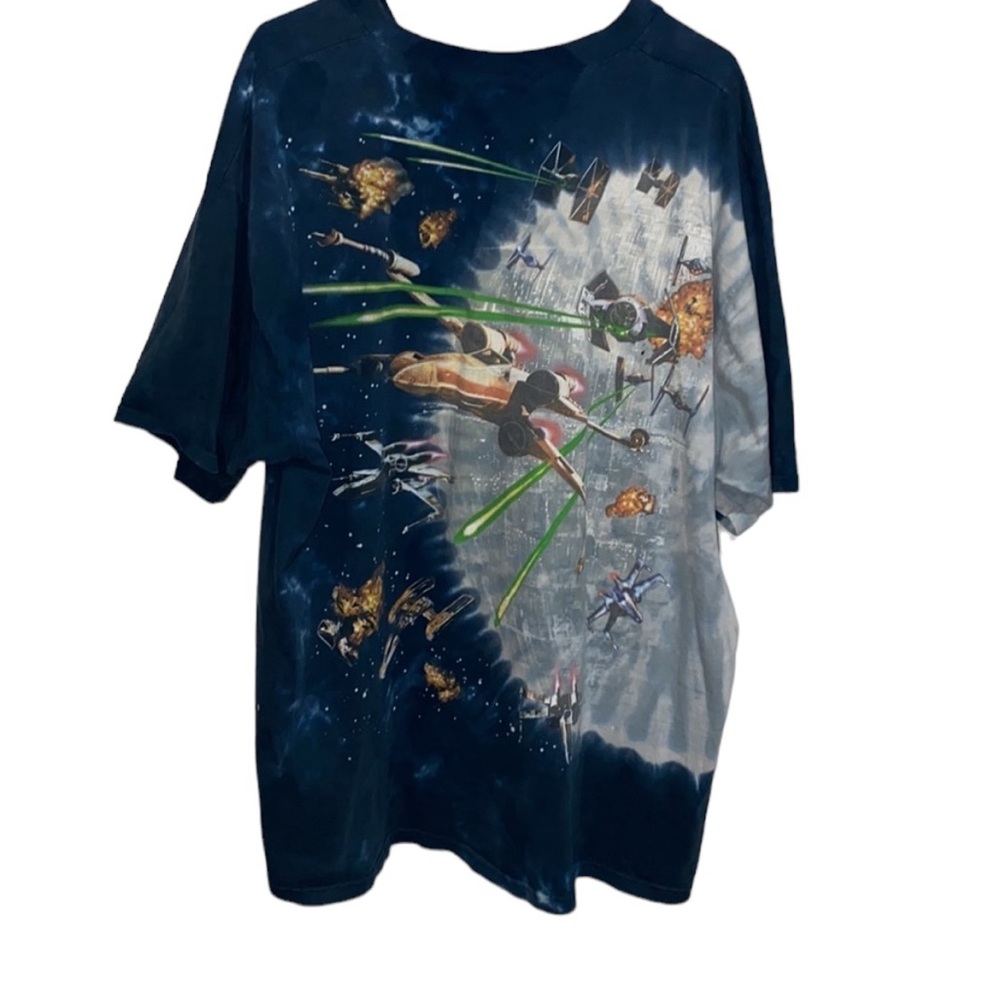 Vintage RARE 1997 Liquid Blue Star Wars All Over Print Tee Shirt - Picture 2 of 8